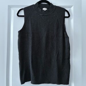 Laura Size XL Sleeveless Mock-Neck Knit Sweater - Gray